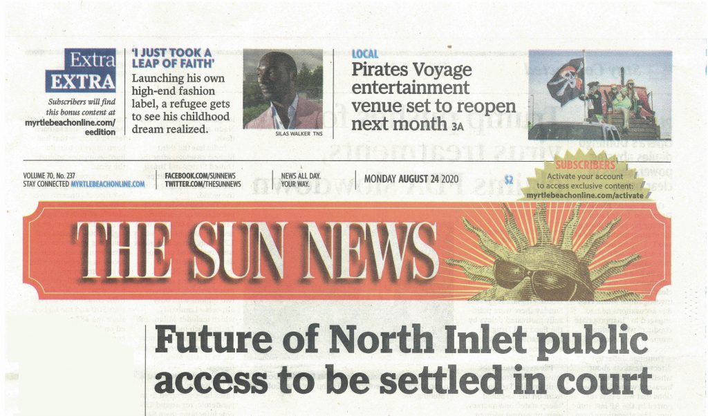 The Sun News article: Future of North Inlet public access to be settled in court